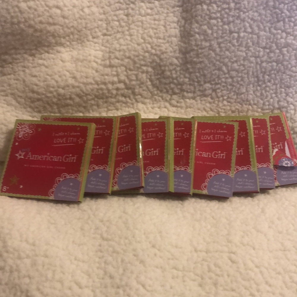 American Girl 8 Charm Set All NWT